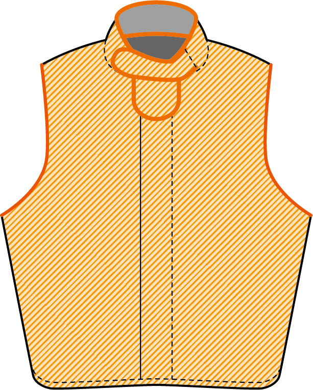 ※受注生産※ 【 日本製 / JBIB100-1 】 インナーベスト 100Mpa/洗浄作業用防護服